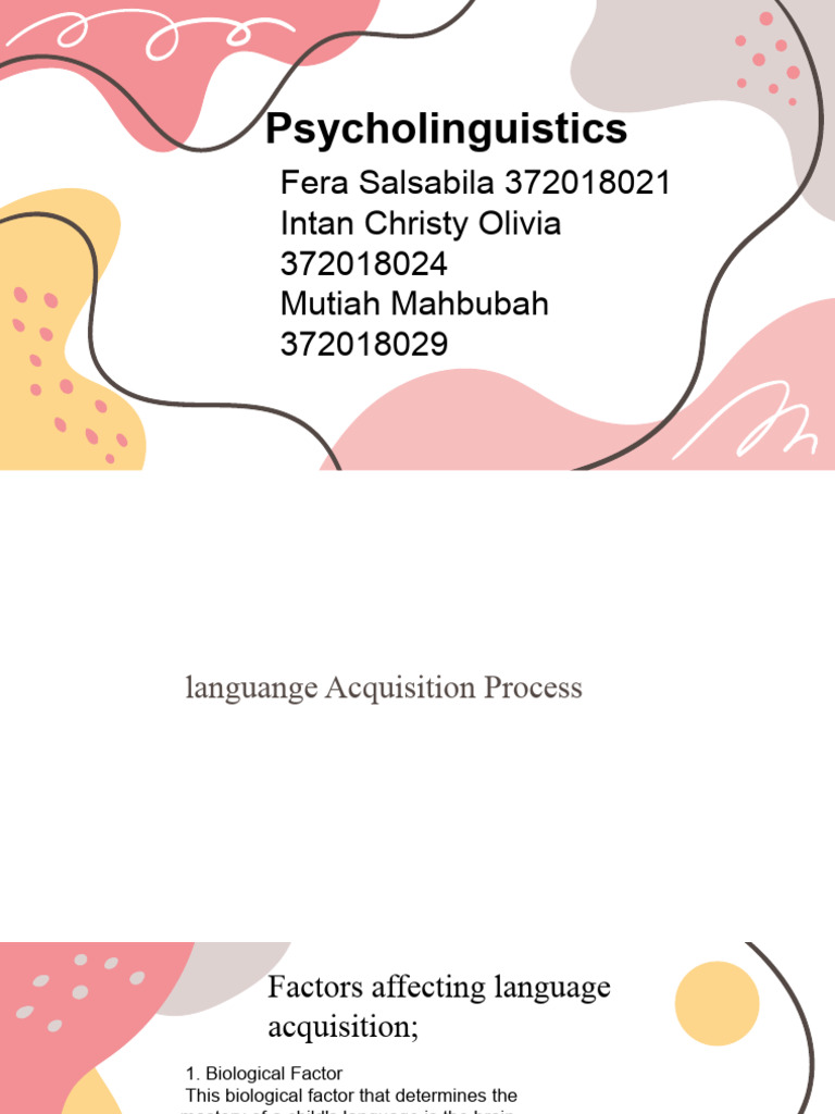 Psycholinguistics | PDF | Language Acquisition | Intelligence