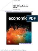 Full Download Economics 10th Edition Colander Solutions Manual