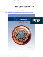 Full Download Economics 10th Edition Slavin Test Bank