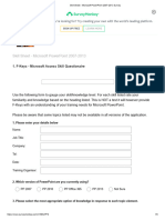 Skill Sheet - Microsoft PowerPoint 2007-2013 Survey