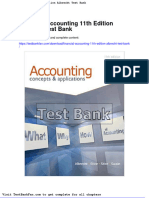 Full Download Financial Accounting 11th Edition Albrecht Test Bank