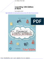 Full Download Financial Accounting 12th Edition Thomas Test Bank