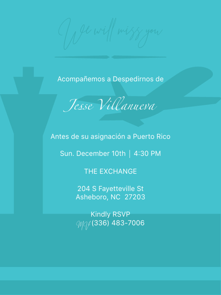 Despedida de Jesse Villanueva | PDF | Deportes y actividades al aire libre