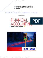 Full Download Financial Accounting 14th Edition Warren Test Bank