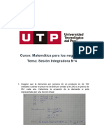 Matematica para Los Negocios 2023 Utp