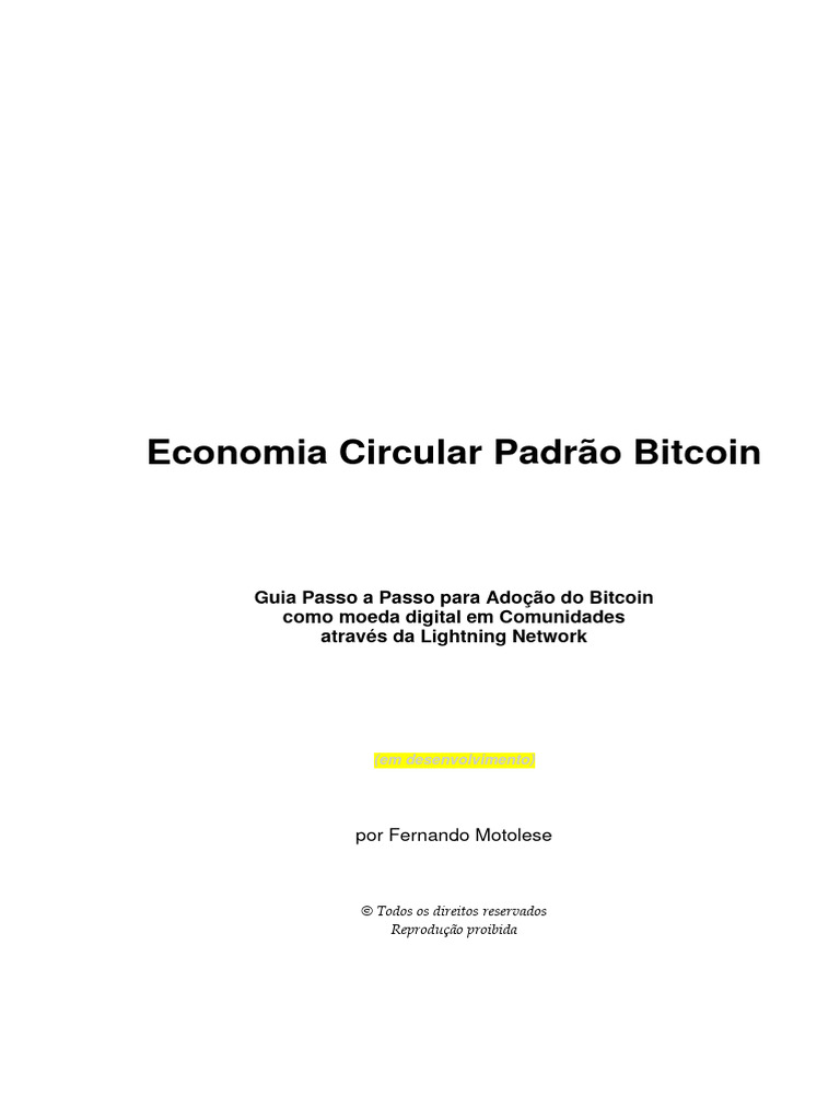 Economia Circular Bitcoin: Guia de Adoção | PDF | Finanças e Administração  de Capital | Direito