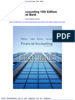 Full Download Financial Accounting 15th Edition Williams Test Bank