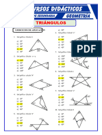Ejercicios de Triangulos para Primero de Secundariag