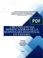 Circunstancias Modificadoras de La Responsabilidad Penal en Panama.