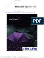 Full Download Economics 9th Edition Colander Test Bank