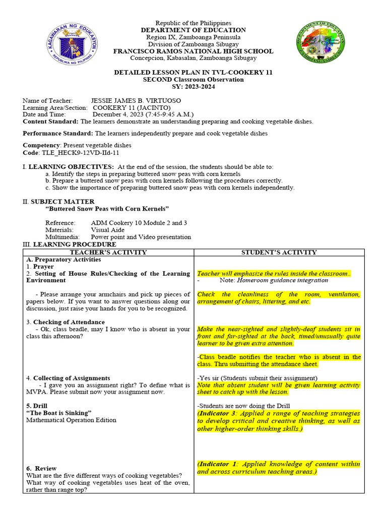 Virtuoso CO2 COOKERY Q2 PDF Personal Protective Equipment Learning