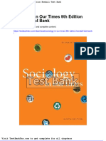 Full Download Sociology in Our Times 9th Edition Kendall Test Bank