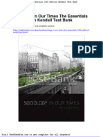 Full Download Sociology in Our Times The Essentials 10th Edition Kendall Test Bank