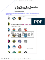 Full Download Sociology in Our Times The Essentials 8th Edition Kendall Test Bank