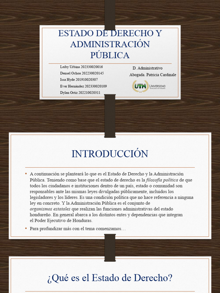 Estado de Derecho y Administración en Honduras | PDF | Administración ...