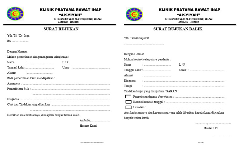 Surat Rujukan Medis | PDF
