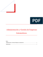 Administración y Gestión de Empresas Automotrices.: Área Mecánica