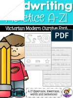Practice A-Z!: Victorian Modern Cursive Font