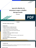 Impactul Stilurilor de Atașament Asupra Relațiilor Intrapersonale