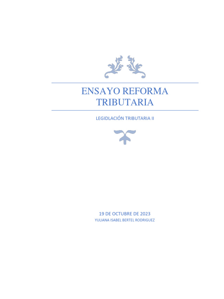 Impacto de la Reforma Tributaria en Colombia | PDF | Impuestos | Colombia