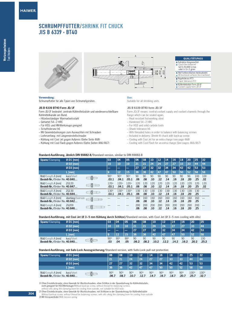 Haimer BT40 | PDF