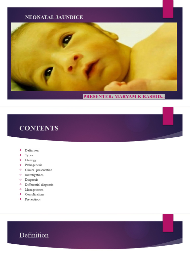 Neonatal Jaundice PDF Medical Specialties Clinical Medicine