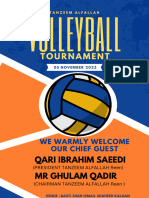 Blue Orange Volleyball Tournament Flyer