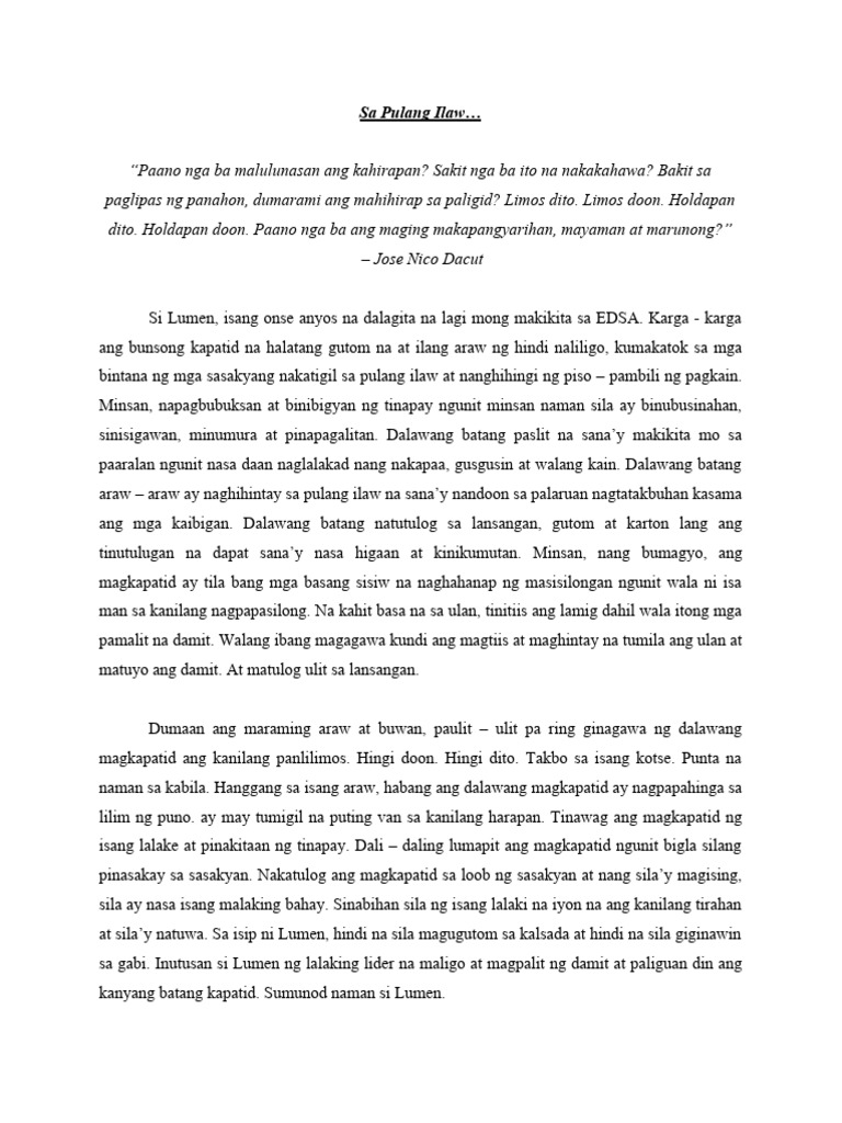 Buod NG Nobela - Jose Nico | PDF