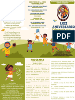 Folleto Tríptico Actividades de Verano Ilustrado Infantil Verde