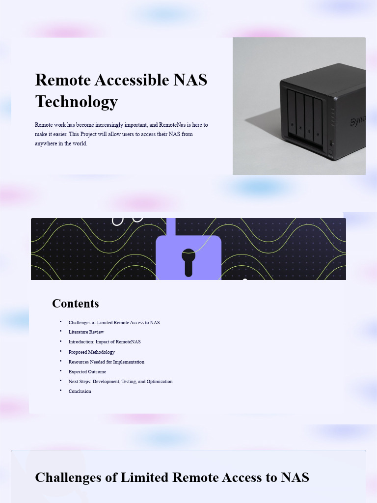 Remote Accessible NAS Technology PDF Security Computer Security
