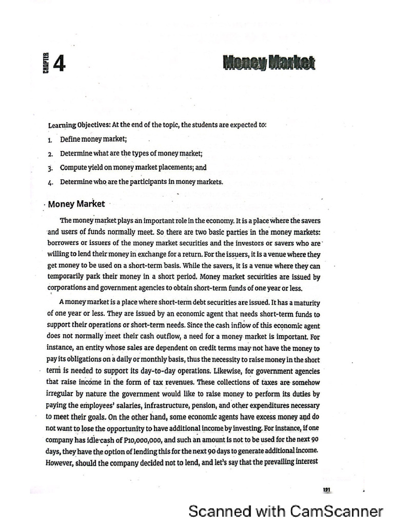 Money Market | PDF
