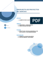 Propuesta de Proyectos de Ciencias