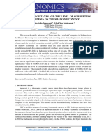 The Influence of Taxes and The Level of Corruption in Indonesia On The Shadow Economy