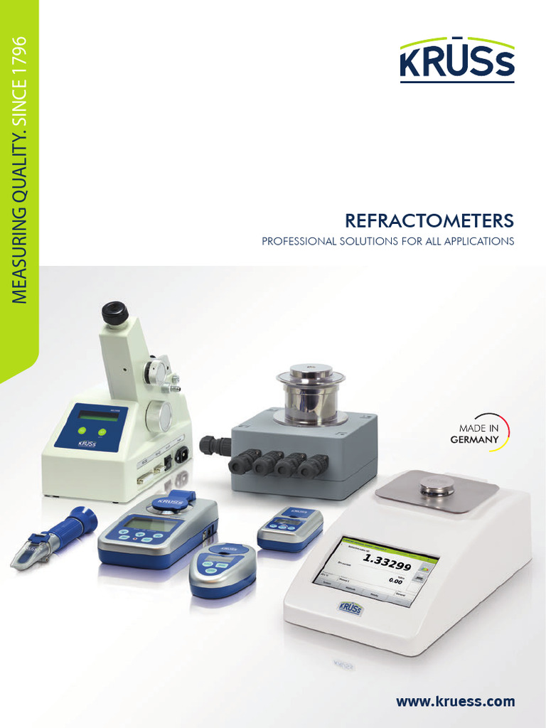 Precision Refractometers for Quality Assurance | PDF | Physical ...