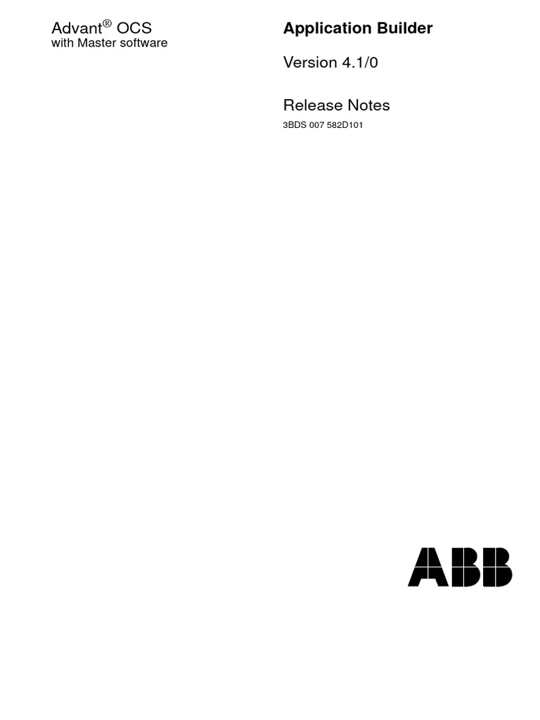 Release Notes - 3BDS007582D101 - Application Builder | PDF | Microsoft ...