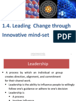 1.4 Leading Change Through Innovative Mindset