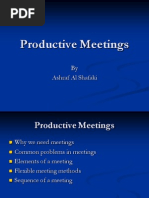 Productive Meetings: by Ashraf Al Shafaki