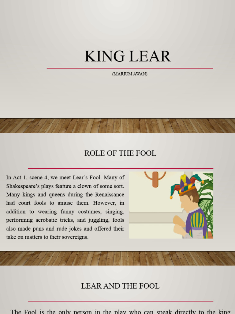 Role of the Fool in King Lear | PDF | King Lear | Thou