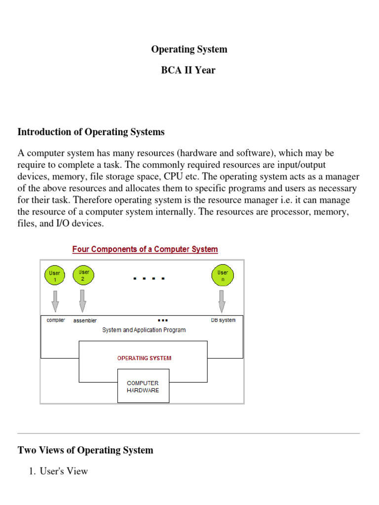 Operating System | PDF