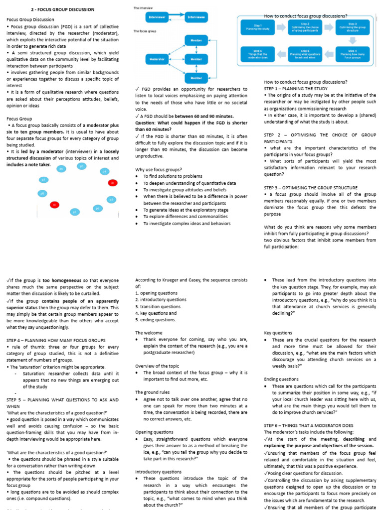 2 Focus Group Discussion | PDF | Focus Group | Cognitive Science