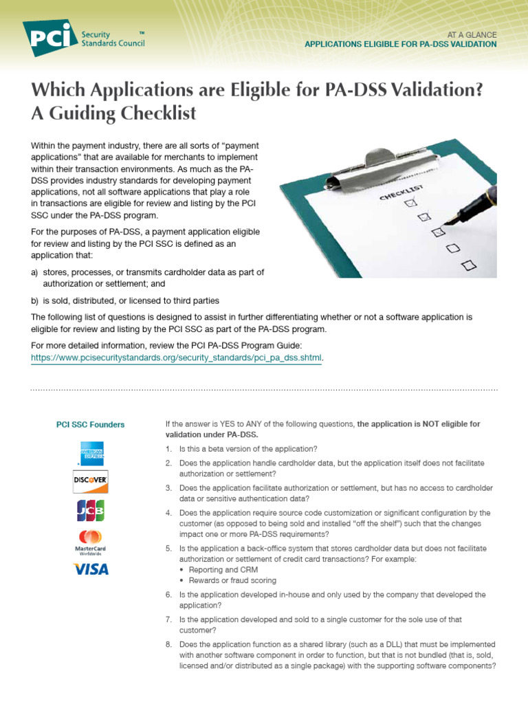 Which Applications Eligible For PaDss Validation PDF Payment Card