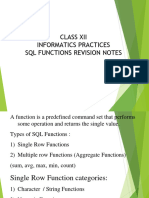 12 IP SQL Functions Revision Notes