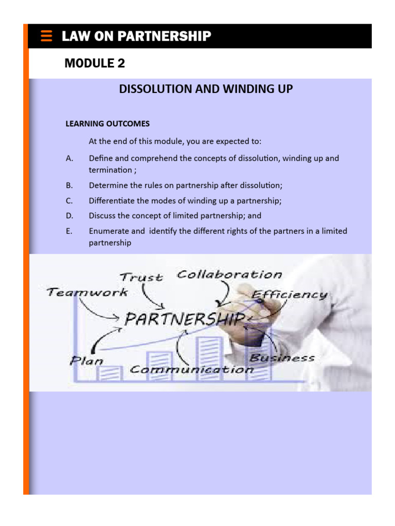 Understanding Partnership Dissolution | PDF | Partnership | Limited ...