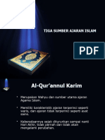 Tiga Sumber Ajaran Agama Islam