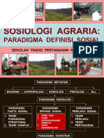 Pertemuan-7 Sosiologi Agraria (Paradigma Definisi Sosial)