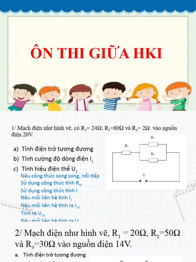 Một số ví dụ về tính toán điện trở
