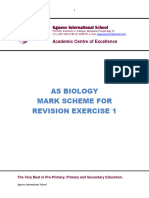 Mark Scheme For Exercise 1 As