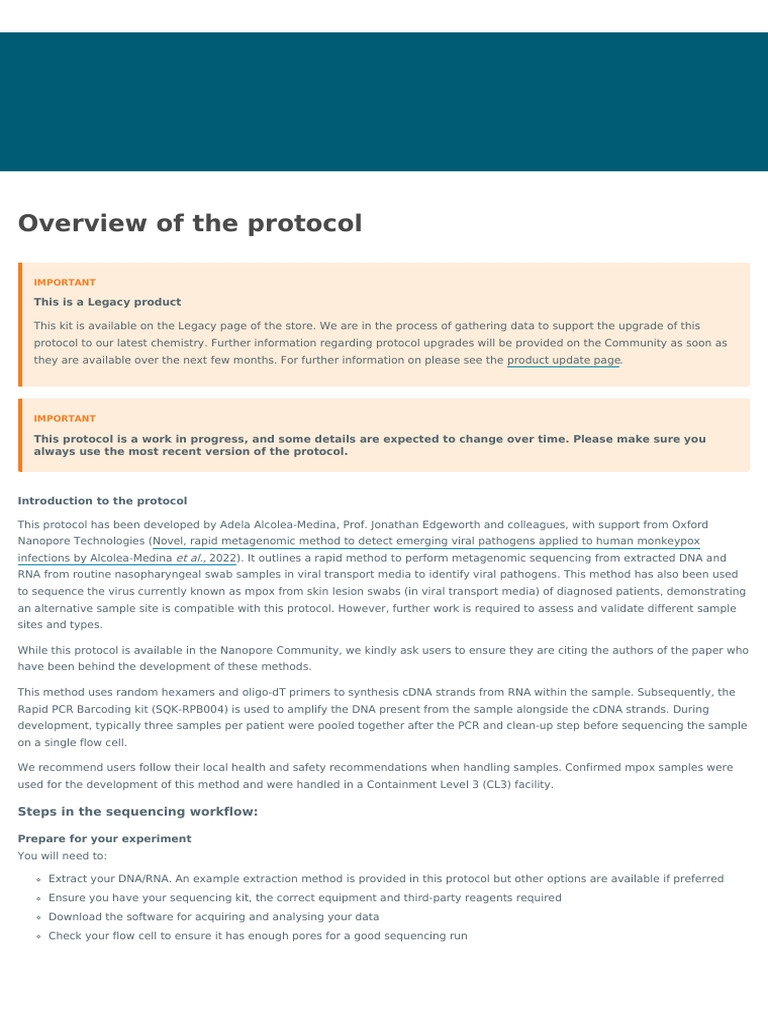 Viral metagenomics rna dna vmm 9160 v1 revf 16jun2022 minion 1 pdf