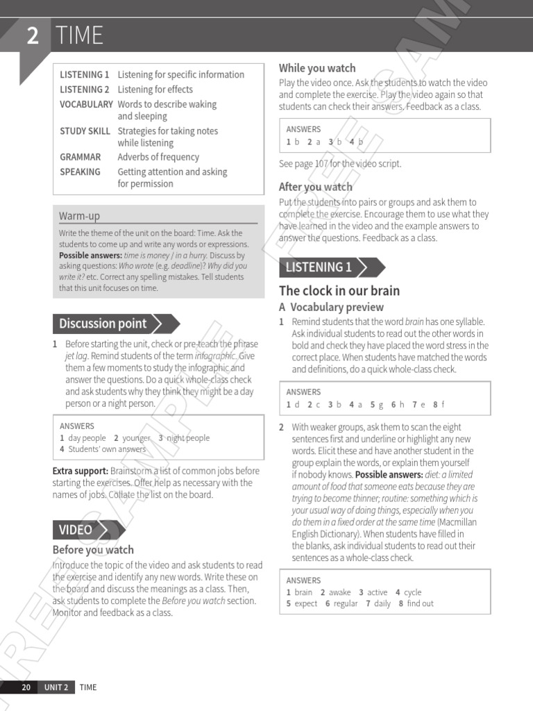 Skillful L&S 1 TB Unit 2 | PDF | Sleep | Circadian Rhythm