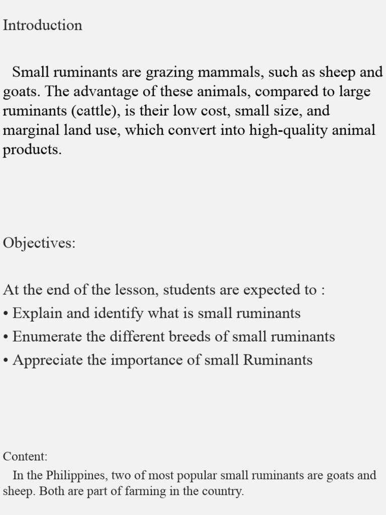 Small Ruminant Breeds Guide | PDF | Sheep | Goat